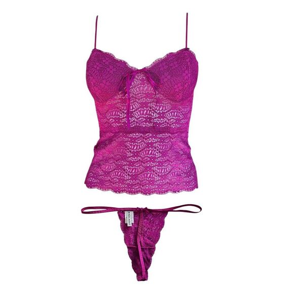 y2k vintage coquette lace cami set - Picture 1 of 7